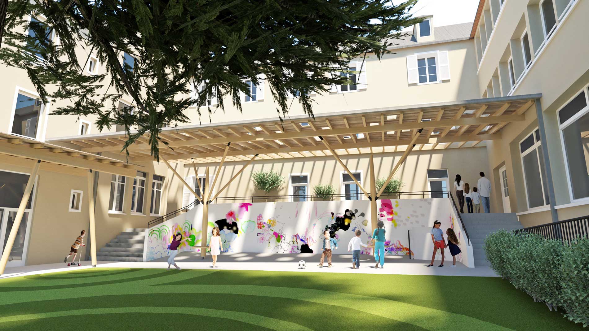 Rénovation de l'Ecole Saint Paul et Logements - Rodez - Bedrune 